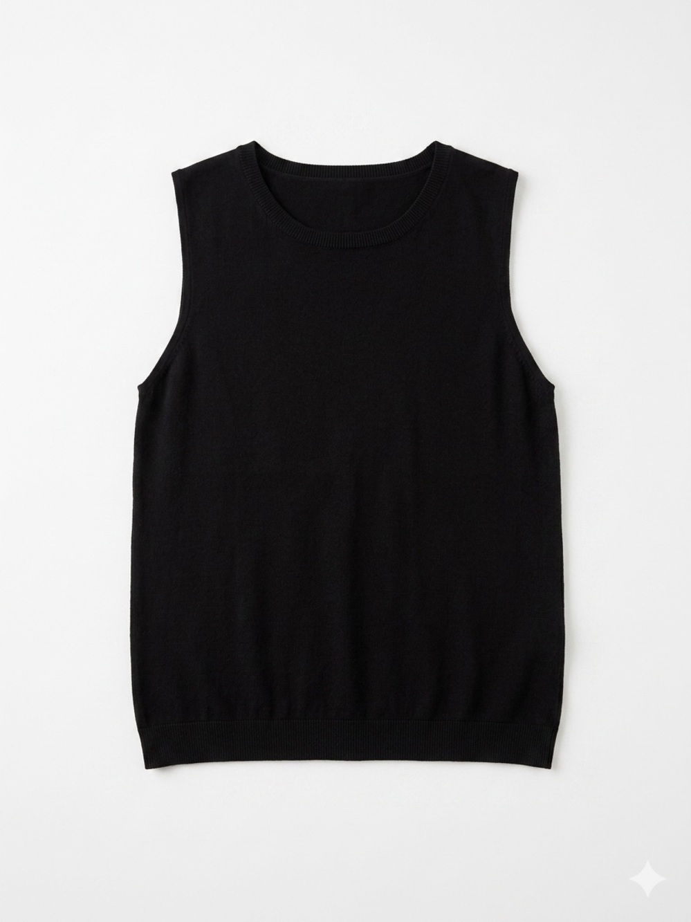 Madison Black Ribbed Square-Neck Tank - Picture 5 of 5